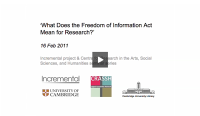 Chris Rusbridge: FAQ on Freedom of Information (FOI) / Environmental Information Requests (EIR) for research data's image