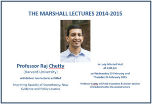 Marshall Lecture 2014-2015 Professor Raj Chetty - Improving Equality of Opportunity: New Evidence and Policy Lessons - Lecture 2's image
