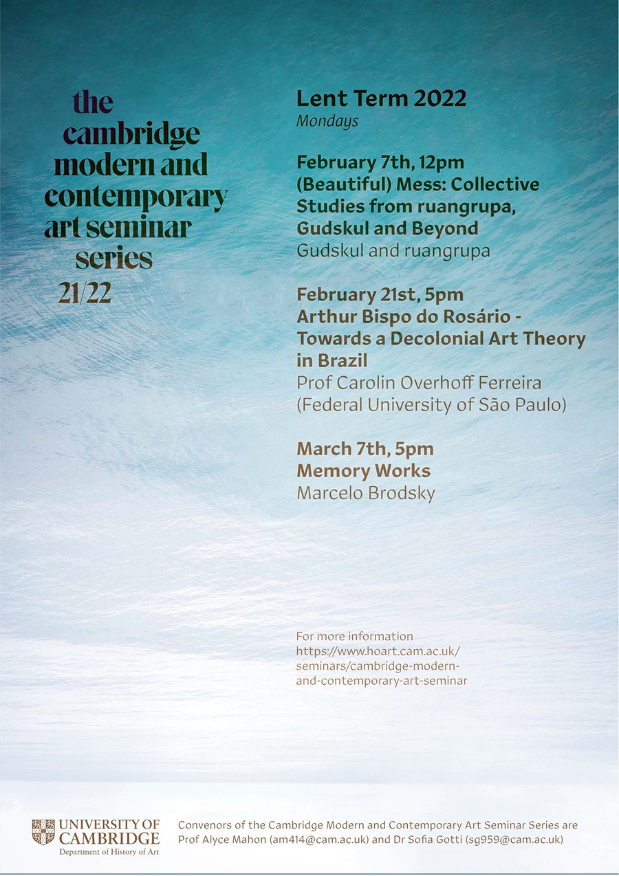 The Cambridge Modern and Contemporary Art Seminar Series's image
